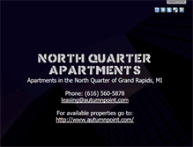 Tablet Screenshot of northquarterapartments.com